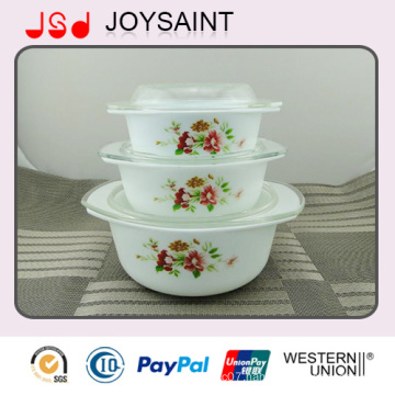 Wholesale Opal Glass Tureen Set with Microwave Safe